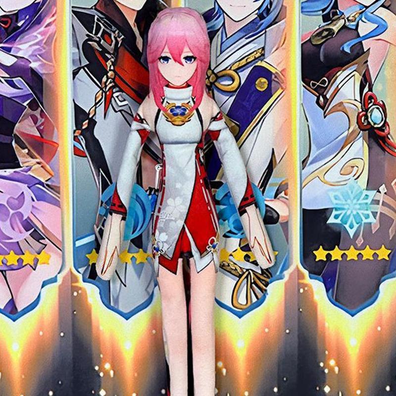 Game Genshin Impact Xiao Wanderer Kinich Wriothesley Cosplay Plush Doll Stuffed Figure Abstract Joint Twistable Dolls Party Prop