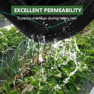 GARVEE Woven Landscape Fabric 5.8oz, GARVEE 4 x 100FT Weed Fabric Barrier, Double Layer, Garden Fabric Weed Barrier, Weed Control Fabric Ground Cover, Gardening Mat for Garden Beds, Landscaping