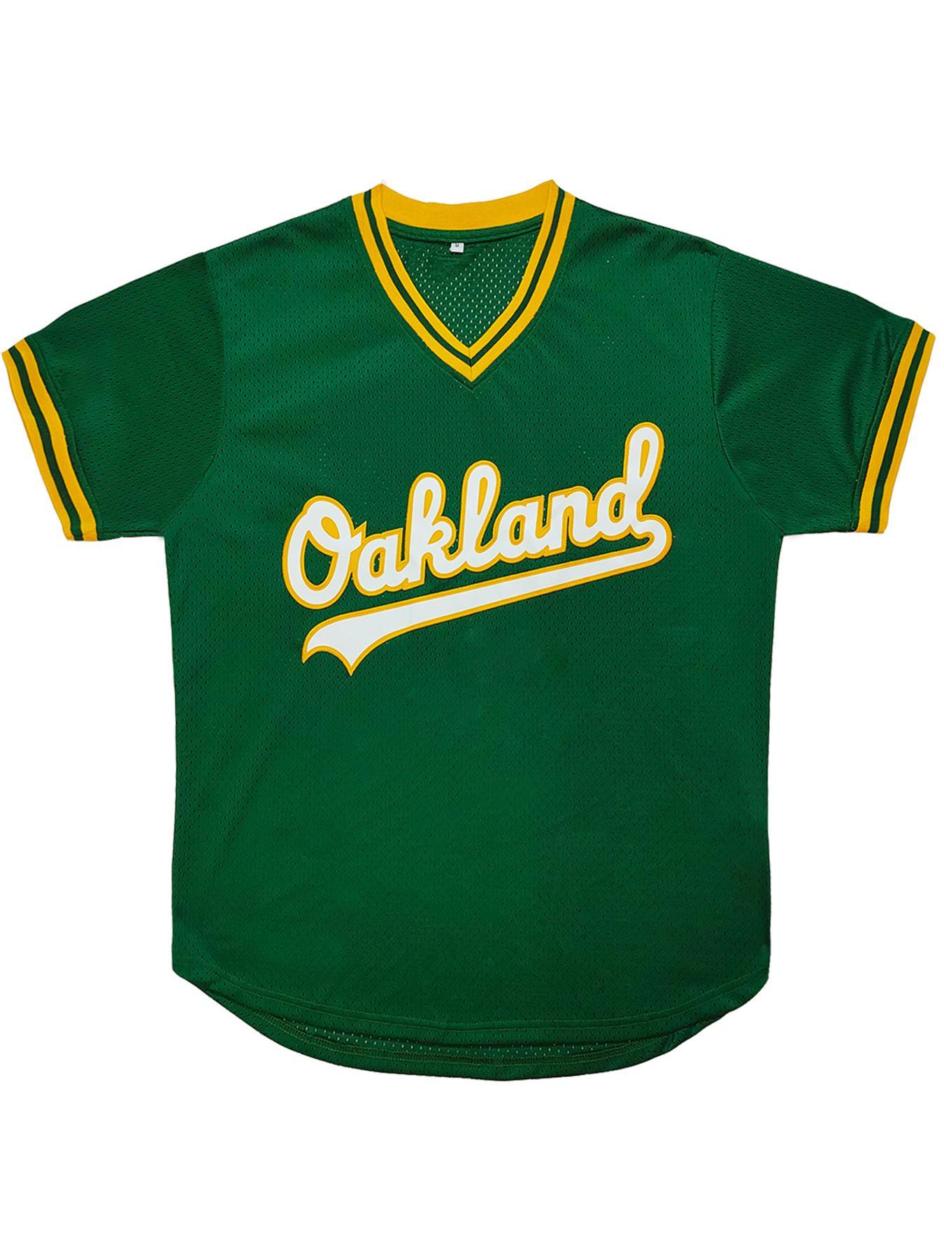 Men's Letter & Figure Embroidered Baseball Jersey, Jersey Shirt, Casual Short Sleeve V Neck Baseball Top for Summer, Men's Sportswear for Training & Competition