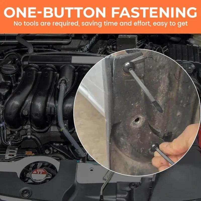 50pcs Nylon Cable Tie Buckle Car Fastener Clip for Fender Liner Mud Flap Trunk Interior Fixing