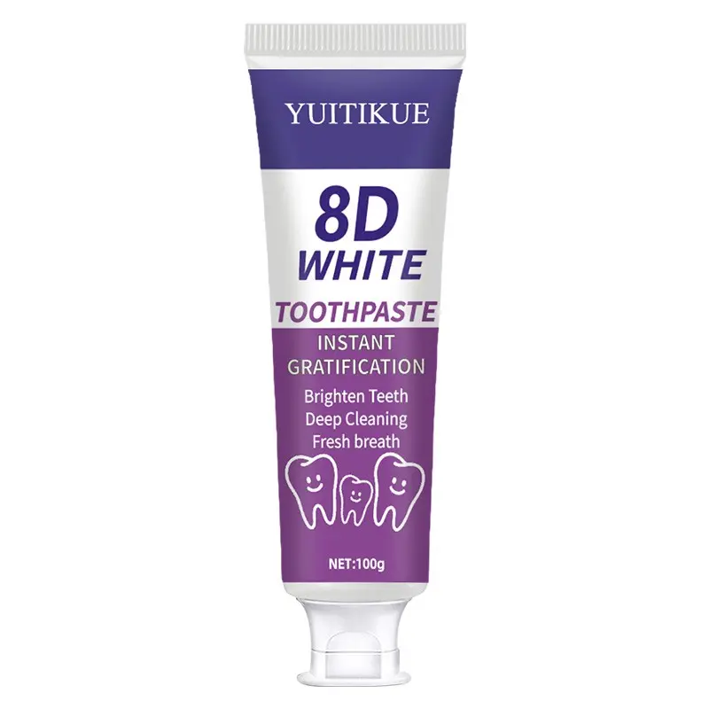 Yuitikue 8D Brightening Toothpaste 100g, Gentle Gel, Removes Stains, Freshens Breath, Daily Oral Care for Adults