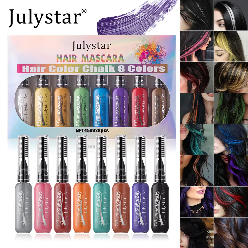 Long-Lasting Waterproof Longwear Mascara Set, Multi-Color Makeup, Easy Application, No Smudging, Party Ready, Includes Brush