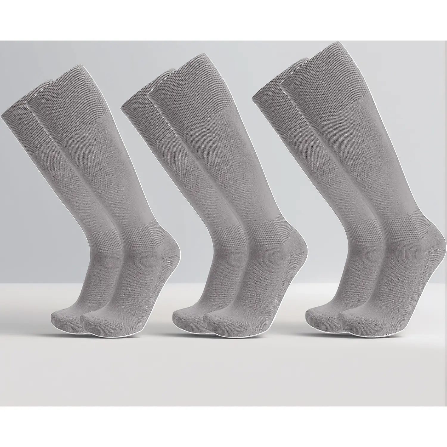 Youth 3-Pair Multi-Color Knee High Socks for Boys/Girls, Suitable for Baseball, Soccer Activities