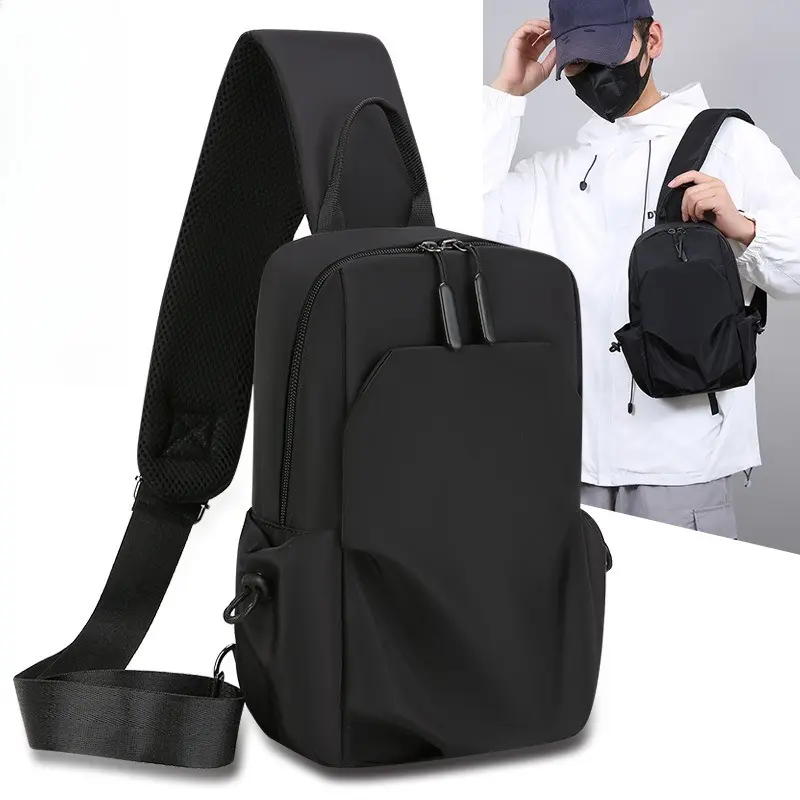 Men's New Trendy Casual Crossbody Sling Bag, Compact Lightweight Shoulder Daypack for Daily Commute, Campus, Outdoor Trips, Casual Outings and Everyday Use,Adjustable Strap, Secure Zipper Closure, Stylish Hands-Free Practical Everyday Carry Bag