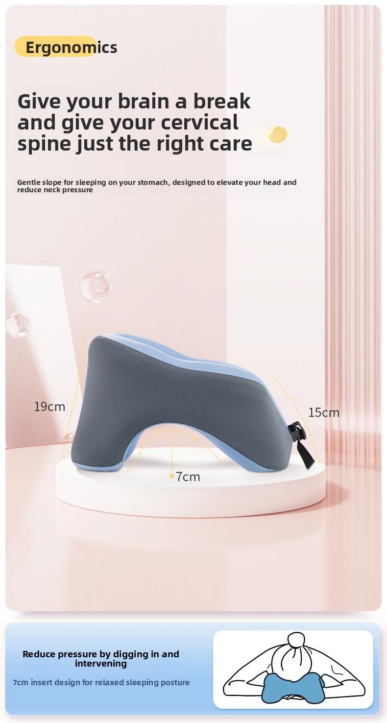 Office U-shaped Nap Pillow Multifunctional Tool for Students to Sleep on Stomach at Desk During Lunch Breaks with 6 Major Functional Areas