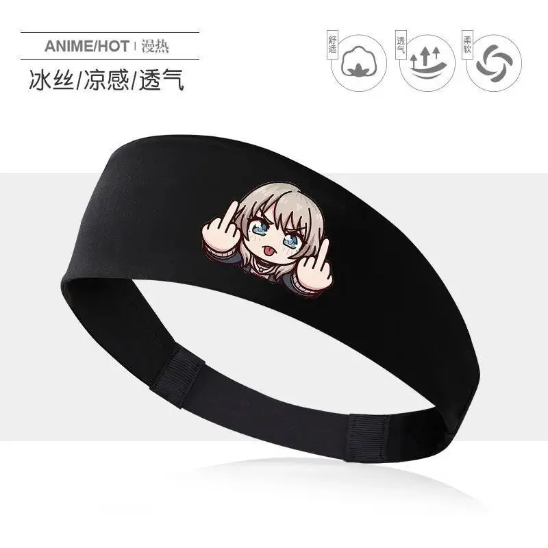 Girls Band Cry Anime Merch Nina Iseri Cosplay Sports Headband, Official Sweatband & Hair Accessory