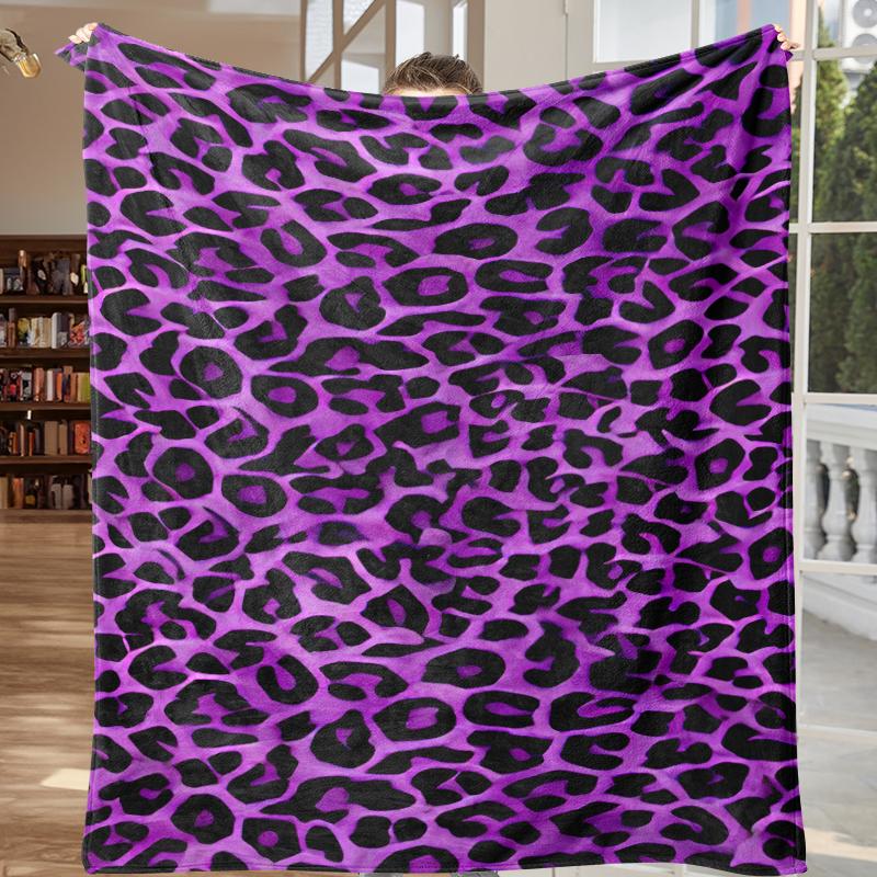 Fluffy Surprise Blankets:Leopard Print Blanket Surprise Box – Hot Pink Purple White Black Pink Gray Brown Turquoise Animal Print Ultra Soft Cozy Plush Fleece Throw Mystery Box Perfect For Y2K Aesthetic, Baddie Style & Wild Fashion Lovers