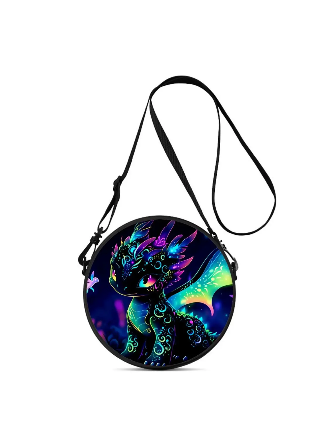 Lightweight crossbody bag with 2D dinosaur print, an ideal gift for female friends. Available for crossbody, single-shoulder, double-shoulder and hand-held wear, perfect for daily commute, outdoor trips, travel, casual outings and campus use.