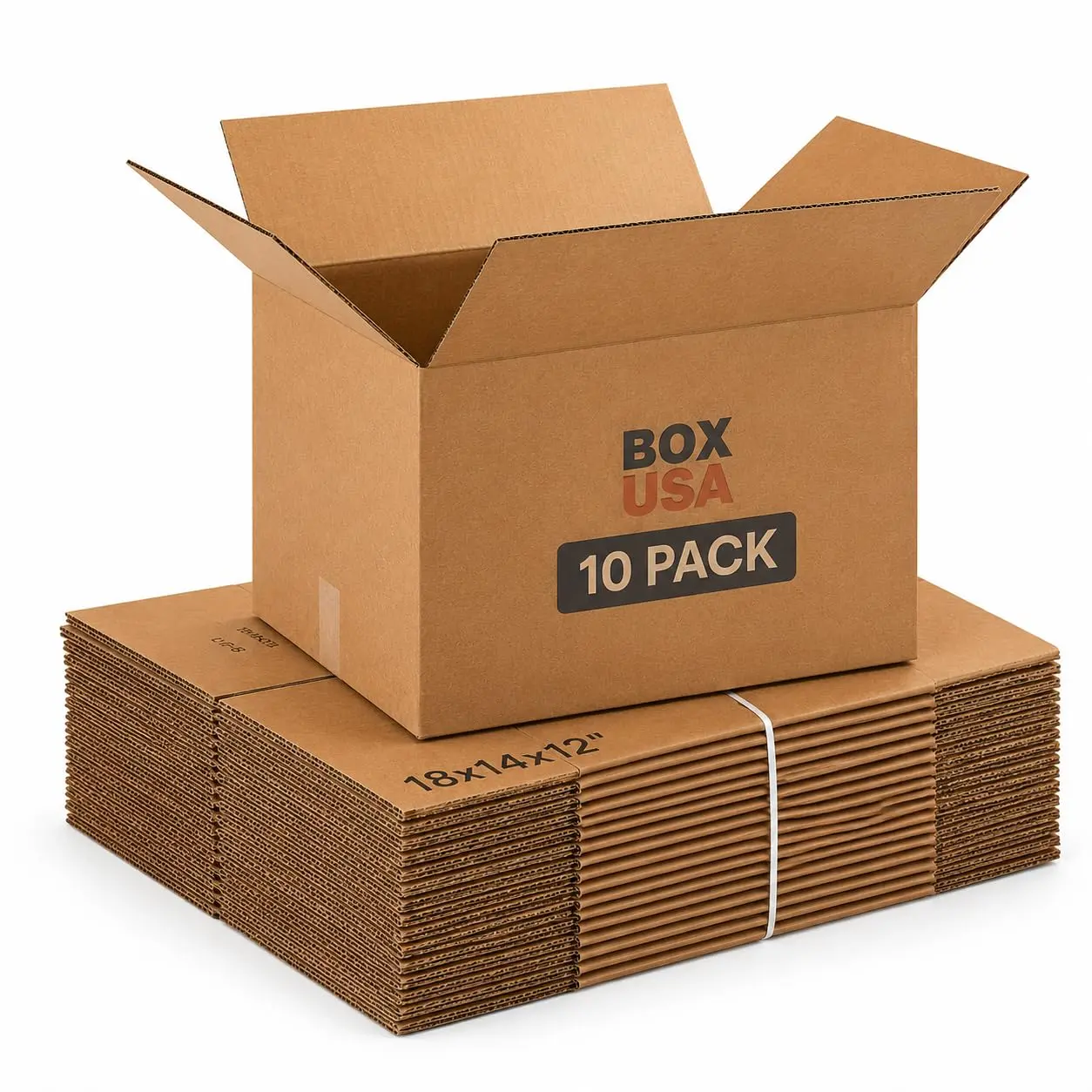 Medium Moving Boxes, 10-Pack, 18"L x 14"W x 12"H, Corrugated Cardboard Boxes with 65 lb Capacity for Shipping, Mailing, Packing, and Storage,silicone