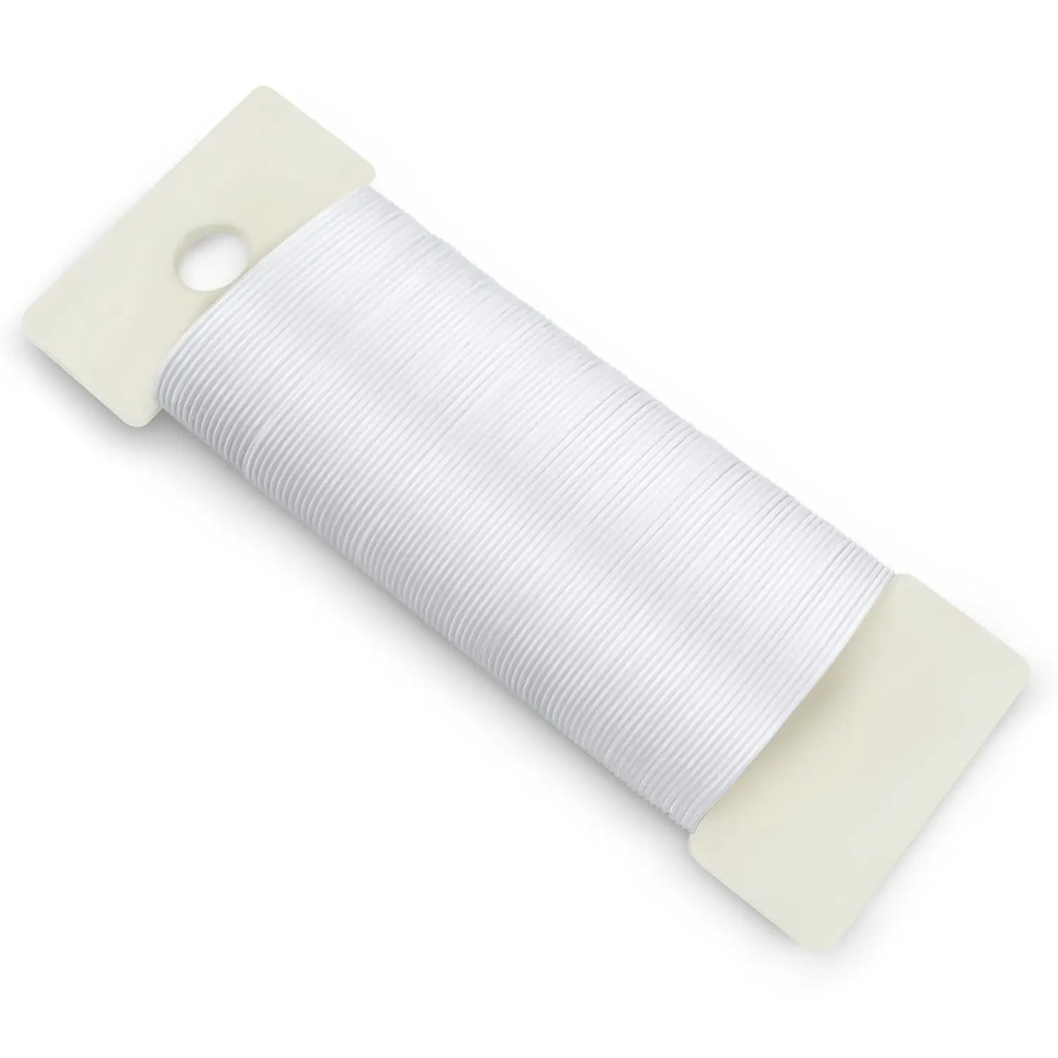 38 Yards (114 Ft) 22 Gauge White Floral Wire - Flexible Thin Metal Craft Wire for Wreaths, Flowers, Ornaments, Ribbon Making and DIY Crafts