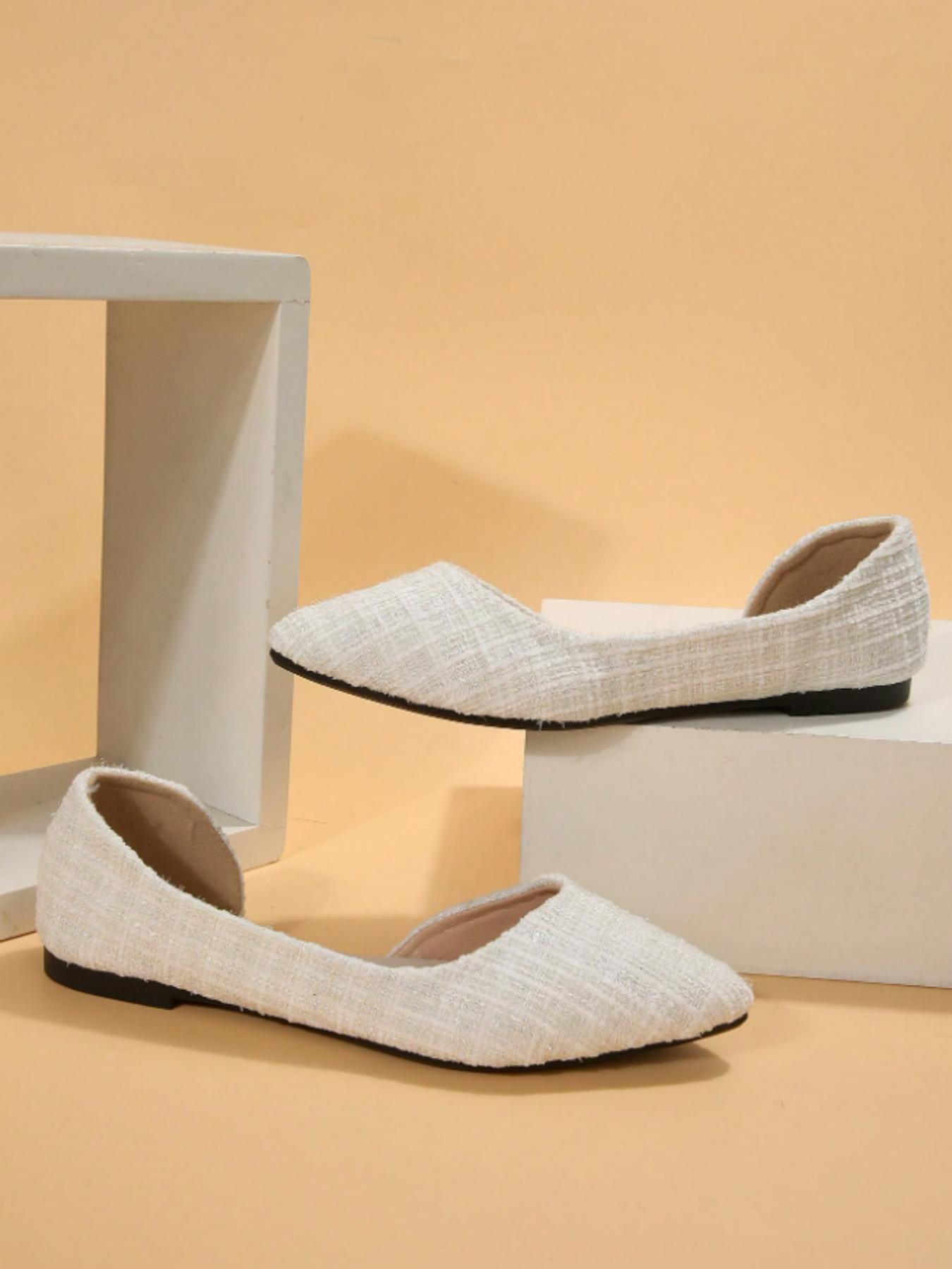 Women's Pointed Toe Flat Shoes, Fashionable Slip On Walking Shoes for Daily Wear, Lightweight Breathable Comfortable Shoes for Women, Women's Flats