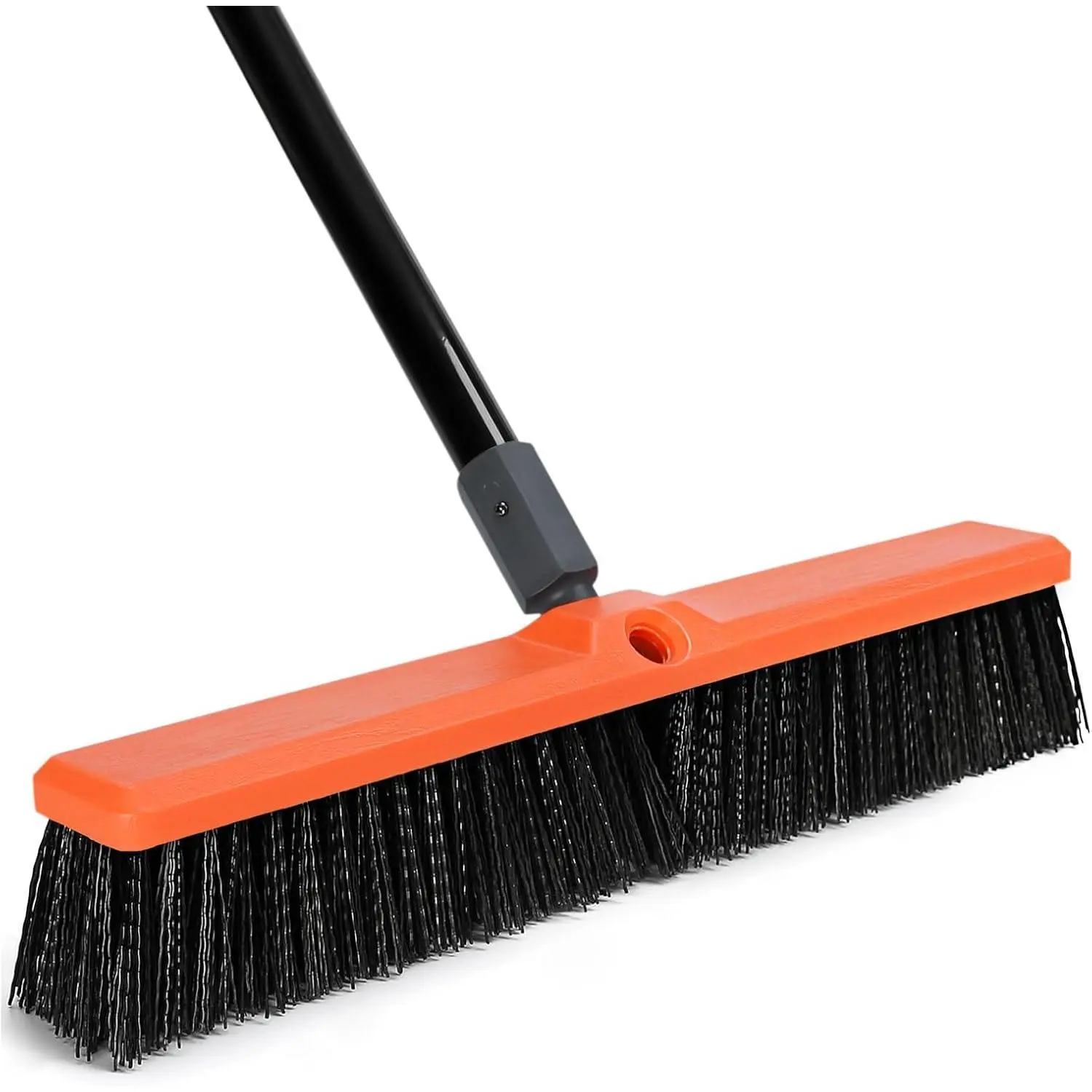 18 inch Outdoor Push Broom - Heavy Duty Broom with 18 Wide Bristles, Ideal for Cleaning Dirt, Debris, Sand, Mud, Leaves and Water on Driveways, Sidewalks, Patios and Decks