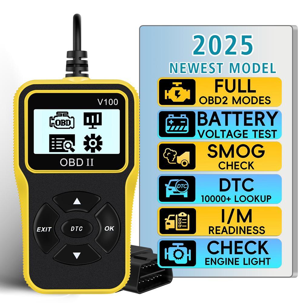 OBD2 Code Reader Scanner, Automotive Scan Tool, Digital Automotive Tester, Multilingual Car Engine Diagnostic Tool with Digital Display, Universal Auto Plug & Play Accessories