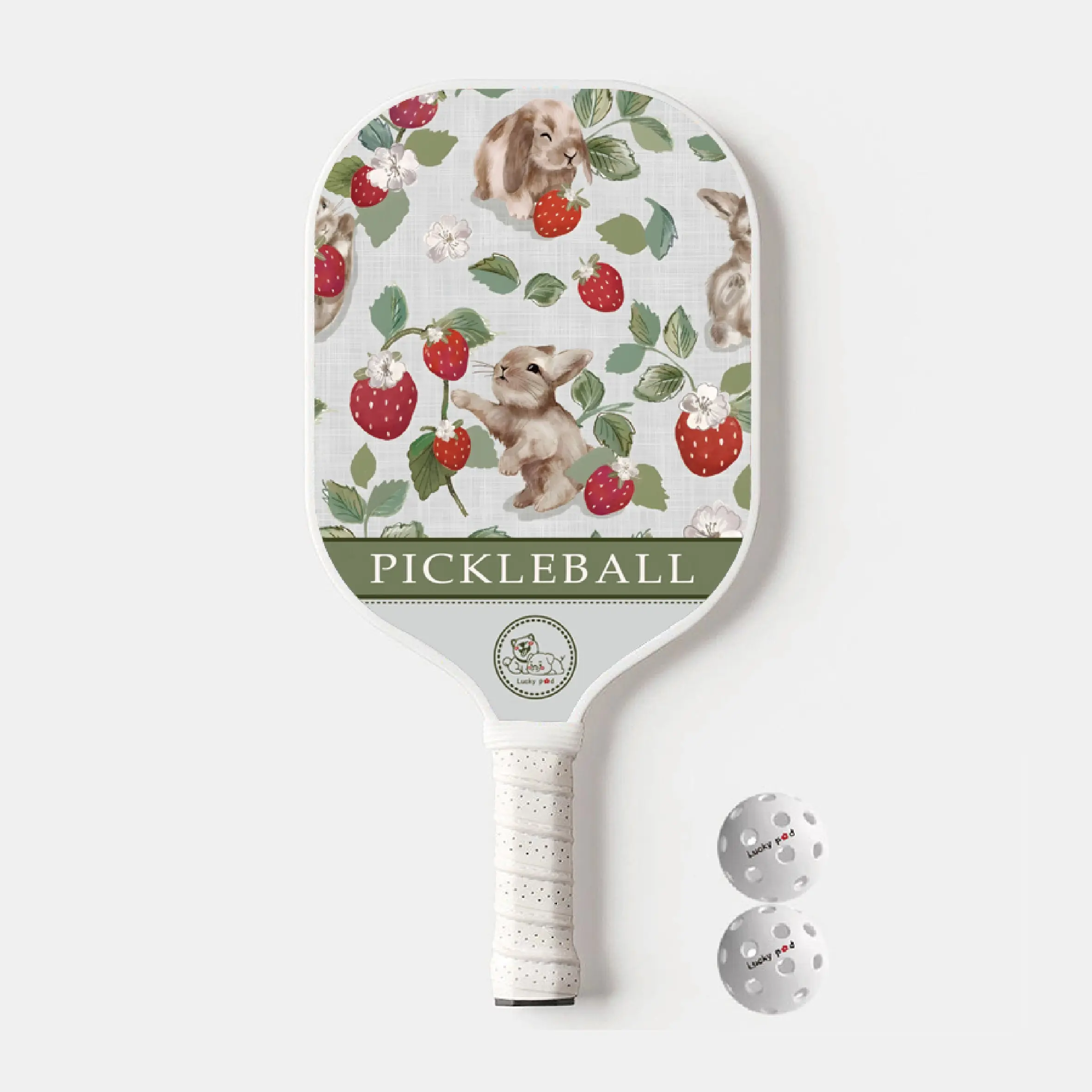 Pickleball Set for Girls, Ultra-Light High-Performance Glass Fiber Pickleball Paddle, Indoor Outdoor Home Sports Gear, Includes 2 Balls