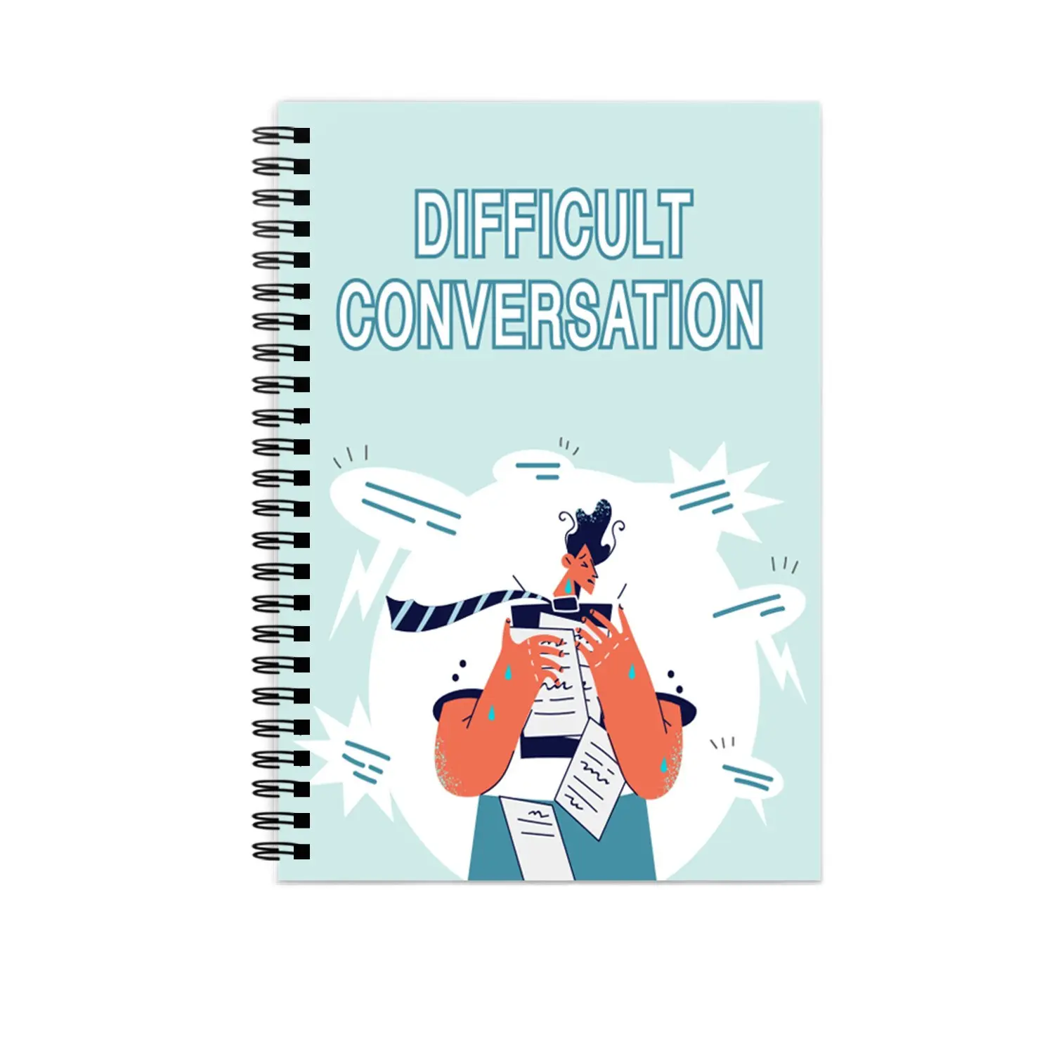 Dialogue Communication Training Notebook, Difficult Conversation Practice, 50 Pages, A5 Size, Ring Binding, Essential Tool for Effective Communication Skills