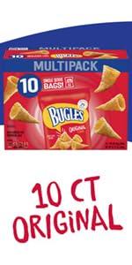 Original Crispy Corn Snacks, Snack Bags Multipack, 10 Ct, 8.75 oz Crunchy Flavor