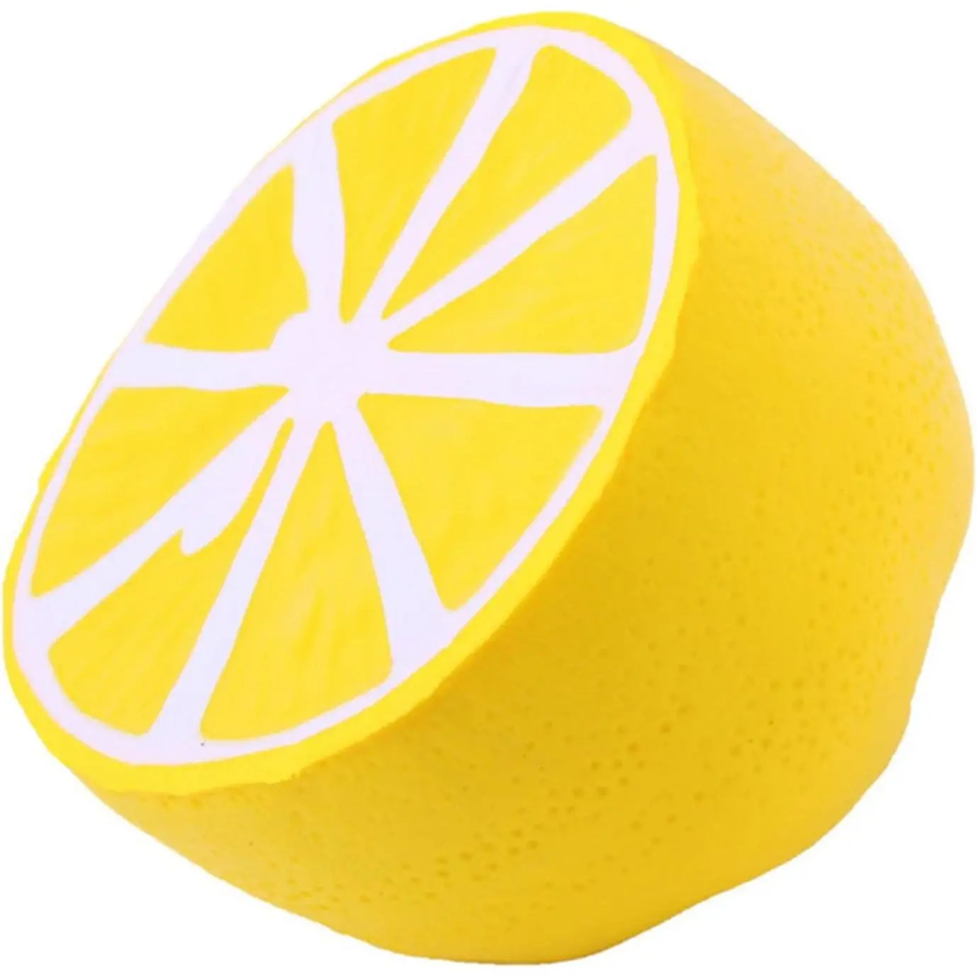 Stress Relief Toy, Fruit Squeeze Toy for Stress Relief TPR Slow-Rising Toy Realistic Food-Shaped Fidget for Adults Portable Decompression Gadget Photography Prop (Lemon)