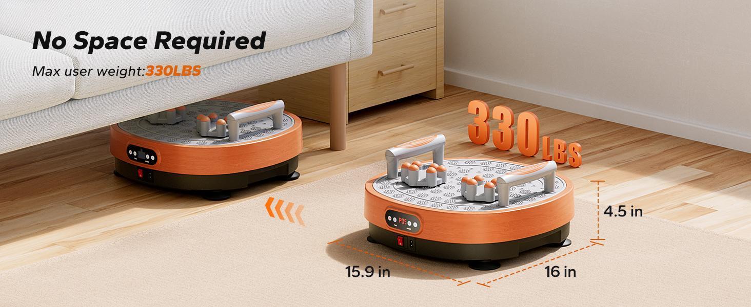 Round Model Vibration Plate Exercise Machine with Massage, Whole Body Workout for Fitness Gifts Home Gym Equipment