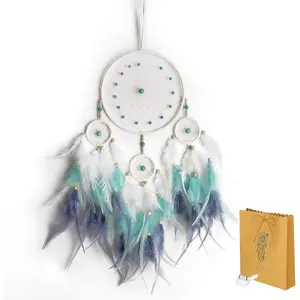 Boho Dream Catcher Home Decor for Girls Bedroom, Dream Catcher Room Decor Unique Find Blue Dream Catchers
