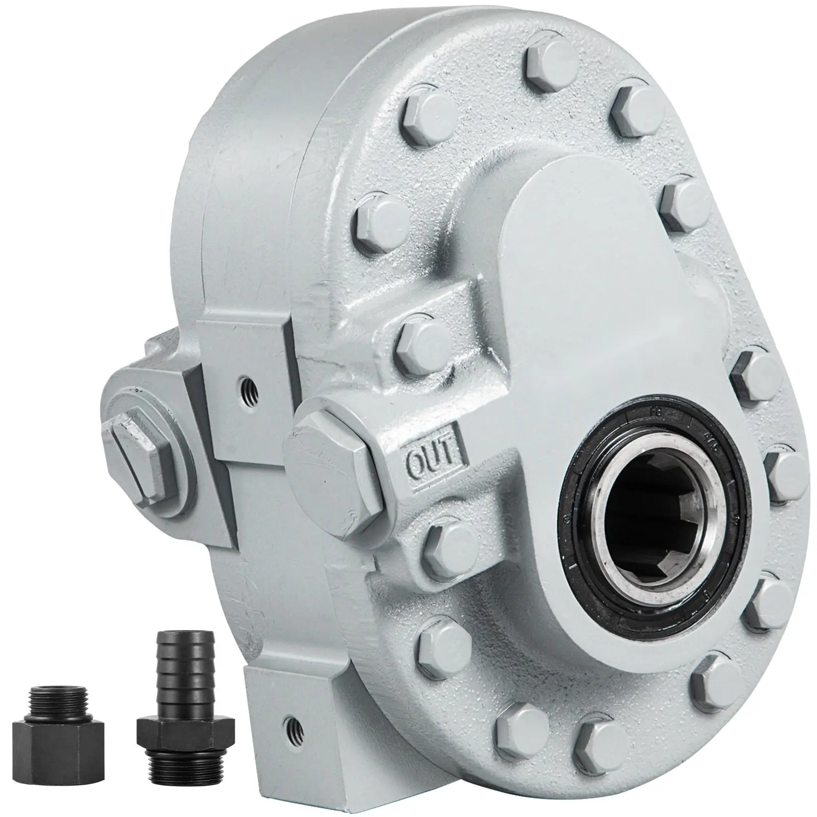 Industrial Hydraulic Pump 16.6 GPM High Flow Hydraulic Motor 540 RPM For Log Splitter 2500 PSI SAE 12 Outlet Port Compatible With Truck Tailgate Lift Scissor Lift Dump Trailer Heavy Duty Construction Grade