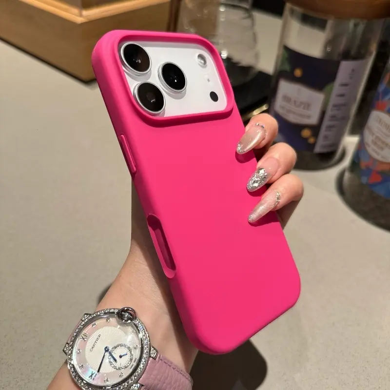 Slim Liquid Silicone Phone Cover for Multiple iPhone Models - Shockproof Protection Casing with Soft Microfiber Lining, Camera Raised Edges & Wireless Support - Phone Accessories, Shockproof Slim