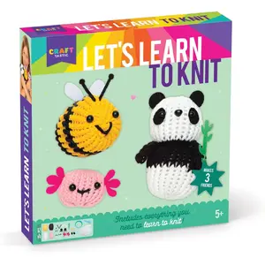 Let's Learn to Knit - Complete Knitting Kit for Beginners - Arts and Crafts for Kids - Kids Toys - Art Supplies - Craft Supplies, Easy-to-Follow Instructions - Ages 5+