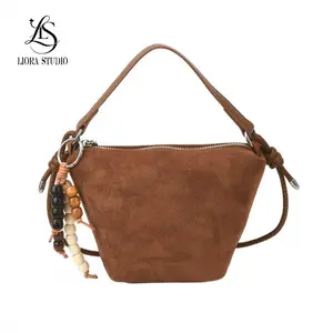 Women's New Suede Handbag - Stylish, Versatile, and Chic; A Unique "Dumpling Bag" Style for Shoulder or Crossbody Wear
