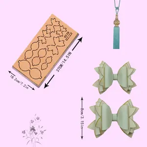 Sizzixdies 1 Piece 3&4 Inches Multi-Layer Bow Wooden Cutting Die, Suitable for Most Cutting Machines, Traditional Style, Model Xx600, Diy Crafting
