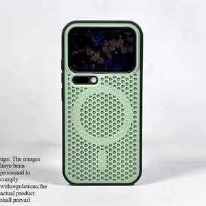 Magnetic Honeycomb Mesh Hole Heat Dissipation Case For Xiaomi Mi 17 Pro Max 15 14 Pro 13 Mi17 Shockproof Matte Cover For Magsafe