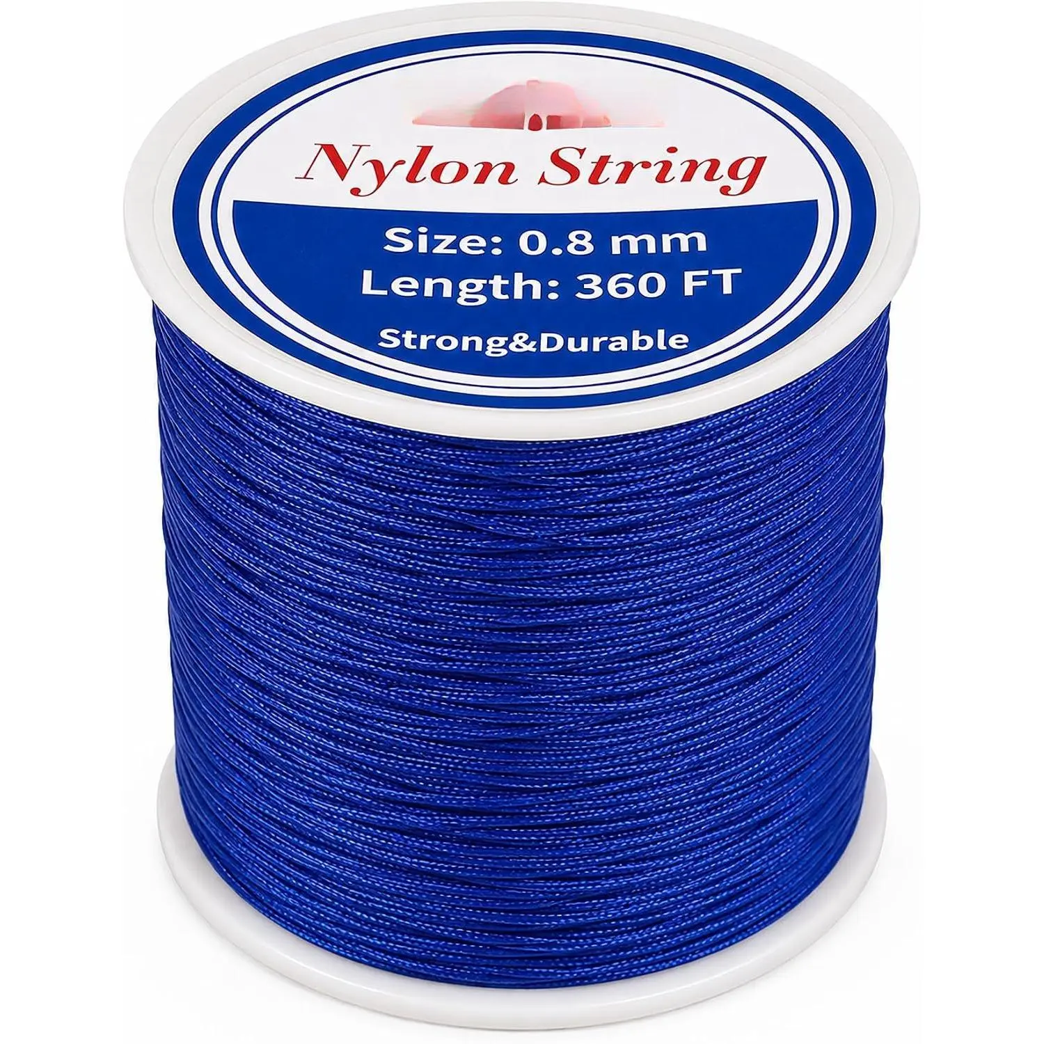 0.8mm Nylon Cord for Bracelet Making,  Non-Stretch Craft String for Braiding, Colorfast Nylon Braided Thread for DIY Bracelets, Macrame, Keychains, Dream Catchers ( Blue)