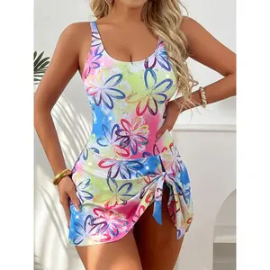 Solid Over Women's / All Print One-Piece Swimsuit, Swimwear, Ladies Summer for Beach Pool, Swimwear Bathing Suit, Trendy Monokini Swimsuit, Body Shaping, Beach Ready, Vacation Style, Resort Wear soft fabric