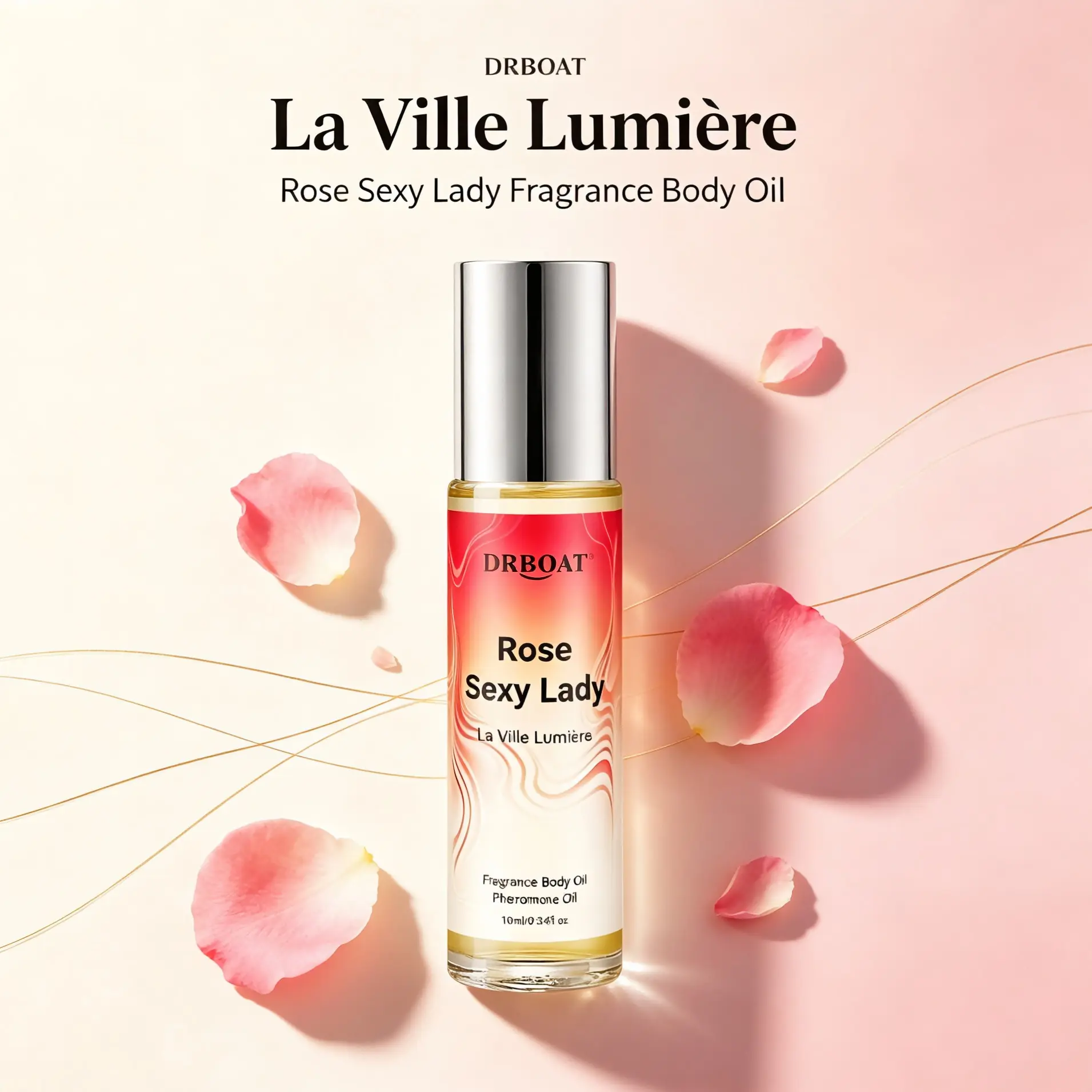 Rose Lady Pheromone Oil - 10ml Long Lasting Dating Roll On Subtle Perfume Oil, Original Rose Vanilla Eau de Toilette, Dating Fragrance Oil Traveling or Home Bathroom Use.