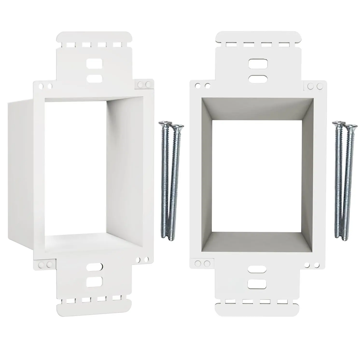 2 Pack Electrical Outlet Box Extender 1 Gang - Electrical Box Extender with 4 Screws -Single Gang Box Extender Outlet