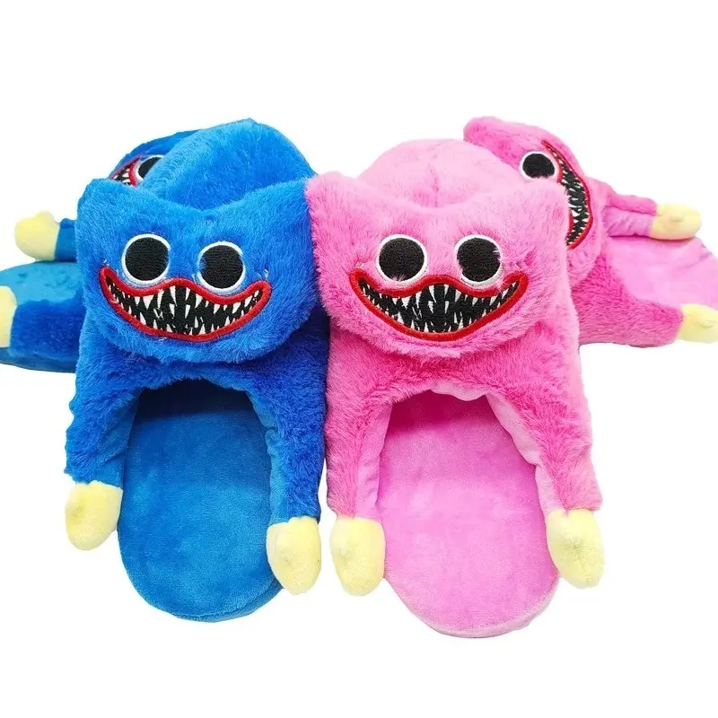 Huggy Wuggy Plush Slippers Poppy Playtime Kissy Missy Soft Fuzzy House Shoes Warm Winter Indoor Slippers for Kids Adults Gift