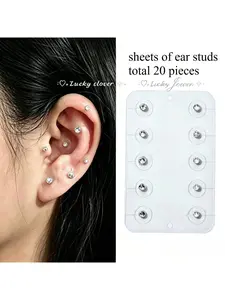 Ear Patch Stickers, Micro-Pressure Invisible Health Care, 20 Self-Adhesive Ear Patches, Elegant Baroque Style, All Seasons Use