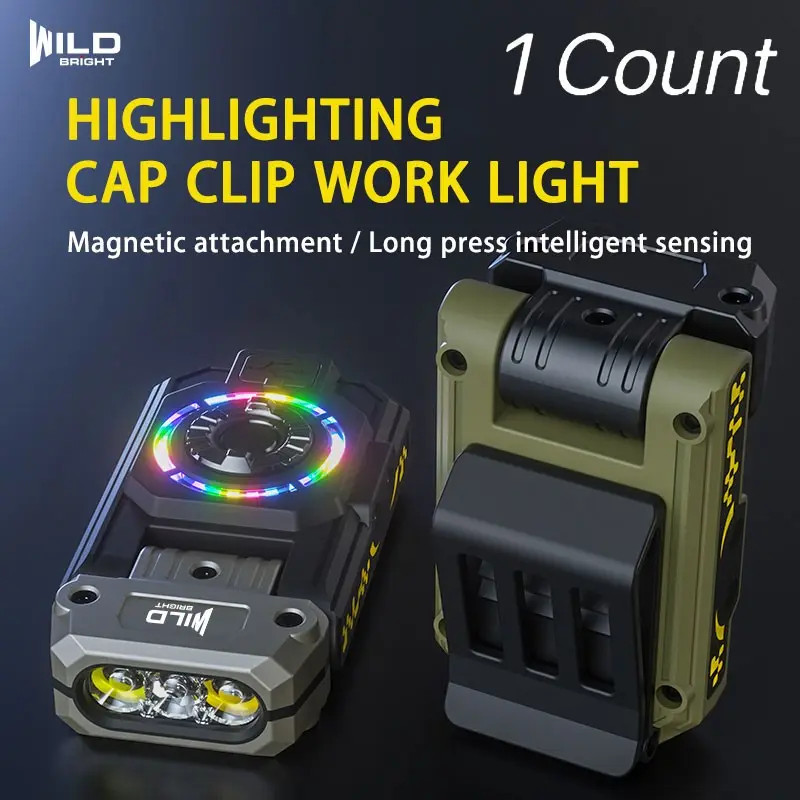 Wild Bright Rotatable LED Headlamp, /blue Magnetic Alarm, Rechargeable Waterproof, 4 Modes, Outdoor Emergency, Night Fishing, Led Waterproof Headlamps
