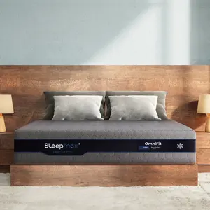 Sleepmax OmniFit 12" King Firm Cooling Hybrid Mattress, Infused with Cooling Gel, Bamboo Charcoal, and Copper Foam, Breathable and Comfortable, Ideal for Master Bedroom