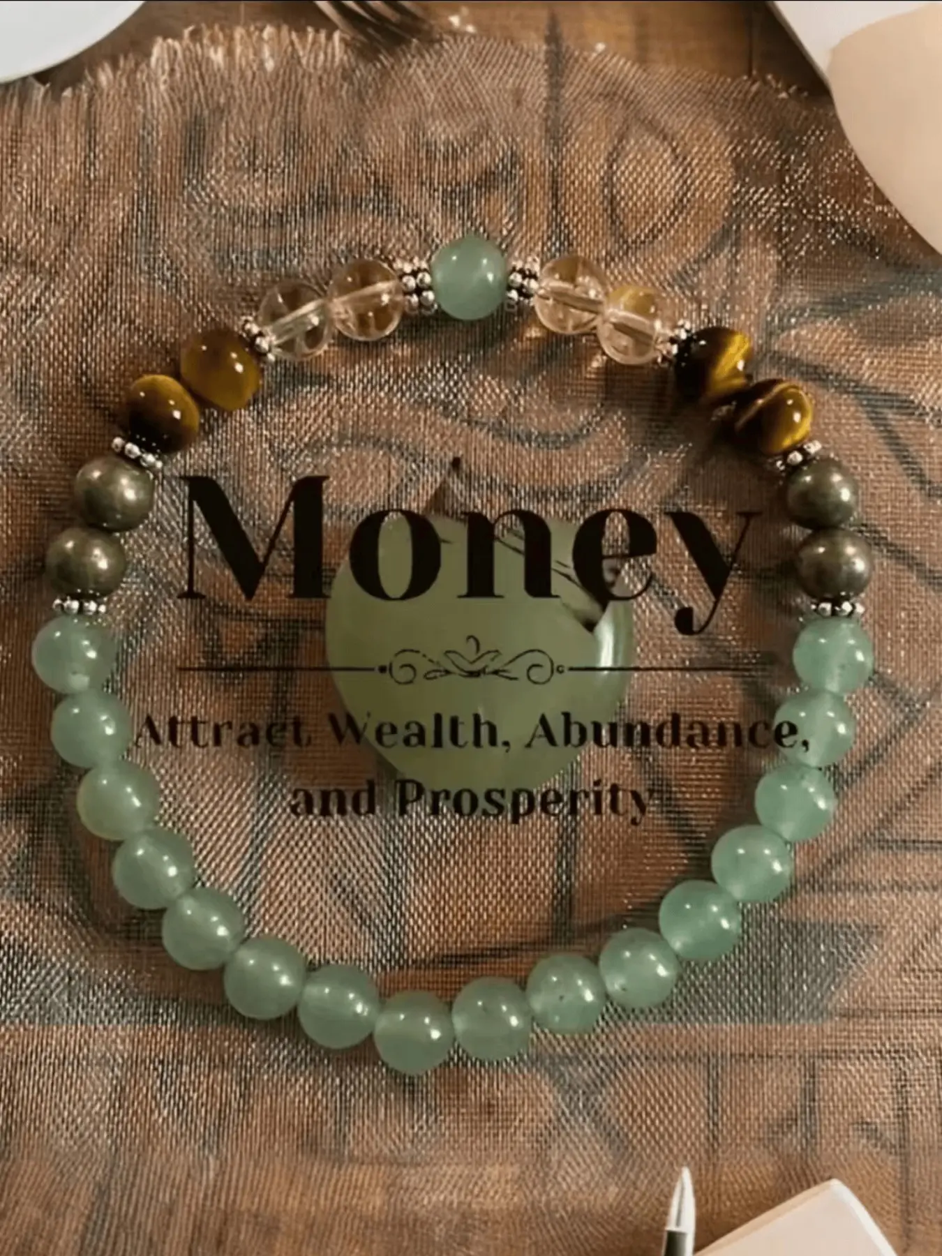 Quartz Onyx Natural Stone Bracelet for Women, Boho Stone Bracelet, Pyrite Tiger Eye Beads 6mm Healing Stone Elastic Band, Bohemian Feng Shui Energy Bracelet Jewelry Gift