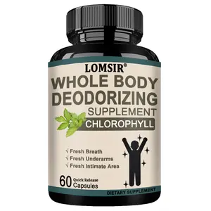 Whole Body Deodorizing Supplement - Full Body Deodorizer Capsules with Chlorophyll Complex Vitamins for Women Men - 60 Capsules