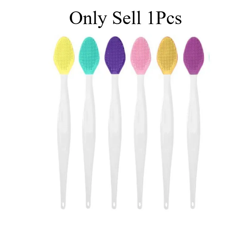 1pcs Beauty Skin Care Wash Face Silicone Brush, Exfoliating Nose Clean, Blackhead Removal Brushes, Tools with Replacement Head