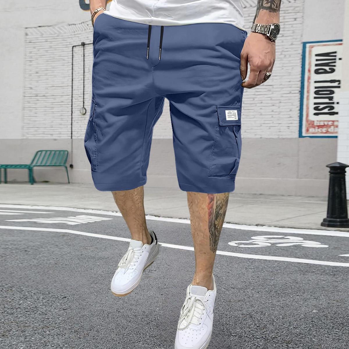 4 Piece Men's Shorts Set Brown Black & Green Slanted Pockets Versatile Casual Wear 4 Piece Bottoms for Everyday Use Menswear Overalls shorts men SpringStatements