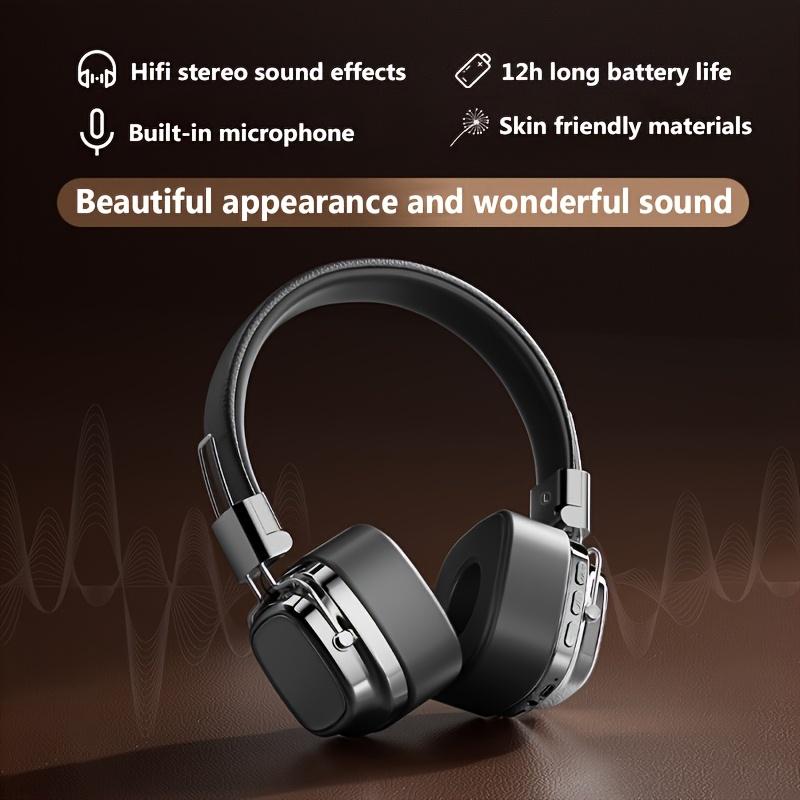 [Deep Bass Headset] Bluetooth Headphones, HD Stereo Sound Over Ear Headphones with Built-in Microphones, Deep Bass 20 Hours Playtime, Fast Charge BT 5.2 Headset for Adults, School, Travel