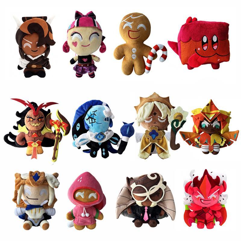 New In Stock Cookie Run: Kingdom Shadow Milk Cookie Anime Figure Plush Toys 25cm Shadow Milk Cookie Doll Custom Toys Kids Gift stuffed