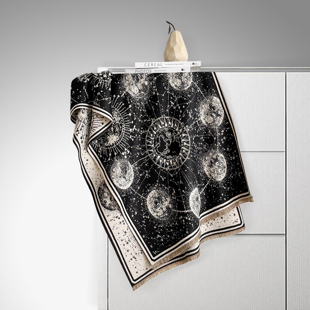 Boho Style Floral & Paisley Embroidery Tassel Decor Shawl, Paisley Print Scarf, Trendy Casual Soft Warm Double Sided Scarf for Fall & Winter, Fashion Accessories for Women & Men