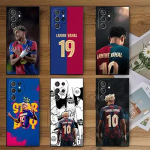 Football Star L-Lamine Y-Yamal Soft Phone Case for Samsung Galaxy S26 S25 Edge S24 Ultra S23 Plus S22 S21 FEA14 A15 A16 A35 Black Cover Bac
