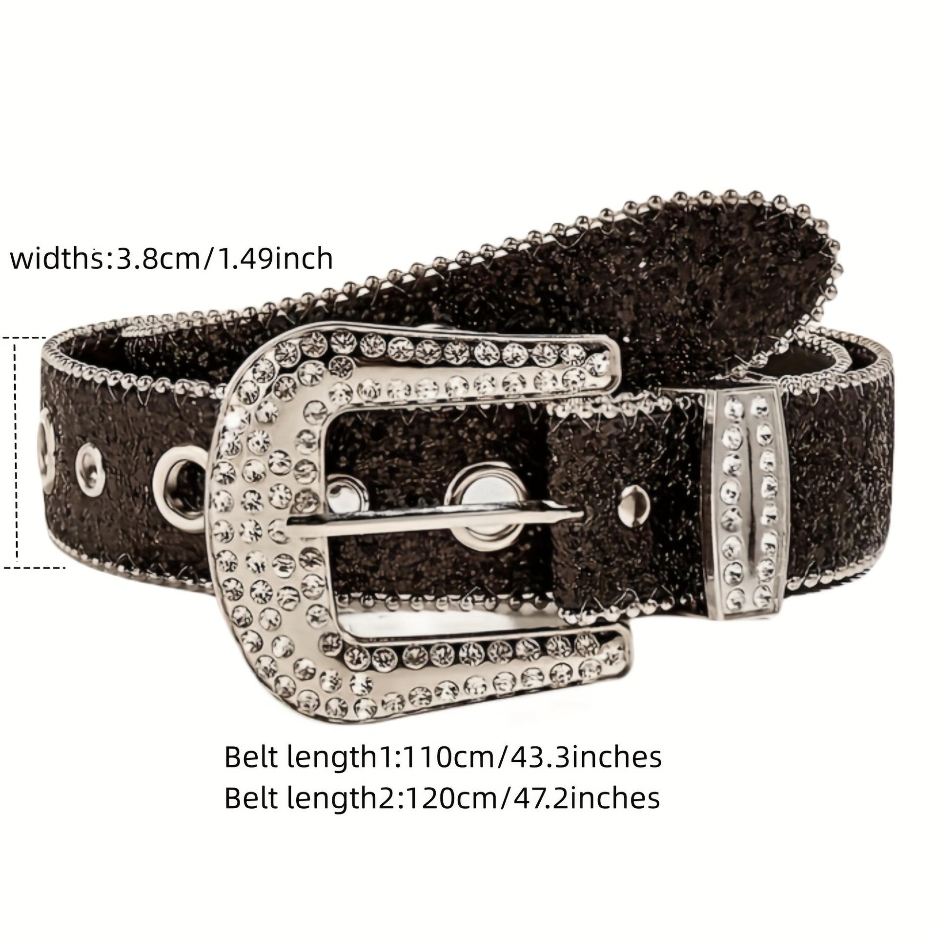 Cross-border rhinestone belt for women, ins-style wide waist belt, fashionable and unique sequin European and American decorative versatile jeans belt