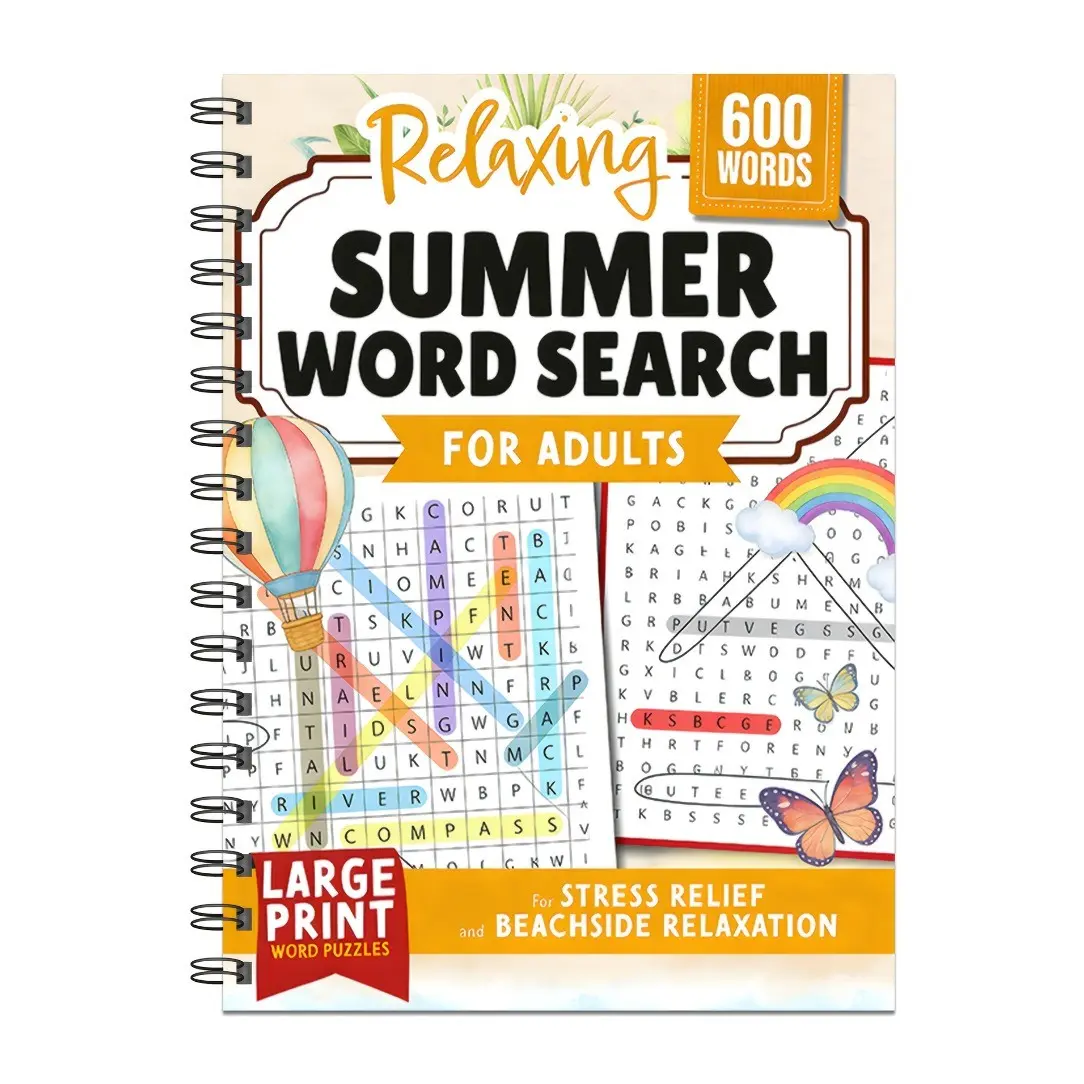 Personal Organizers Launches a Large-Print Crossword Puzzle Book with Spiral Binding, Over 600 Historical Terms, Providing Adults with a Relaxing Summer Activity, Beachside Stress Relief, Designed to Relieve Stress And Provide Relaxation