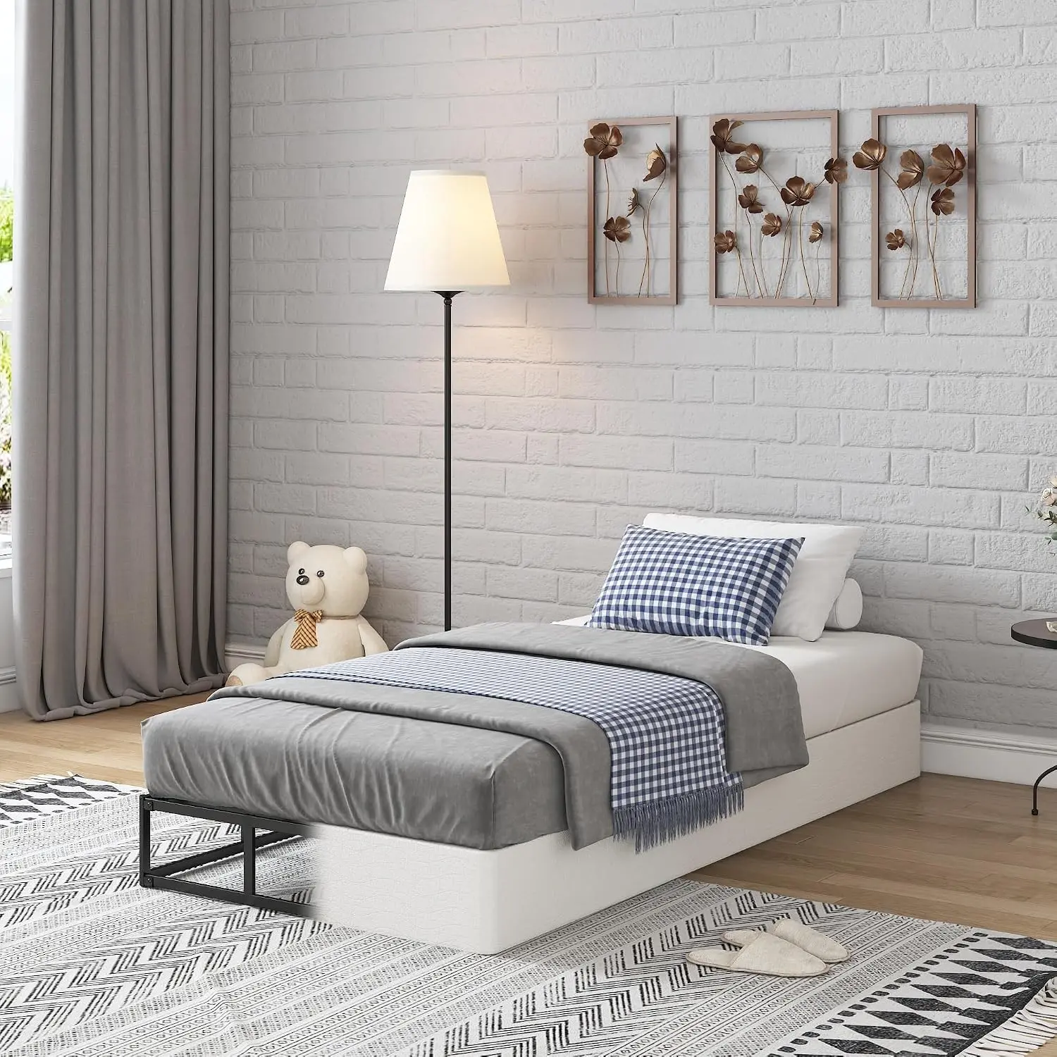7 Inch High Profile Twin Box Spring Mattress Base - Heavy Duty Metal Frame Foundation with Fabric Cover, High Load-Bearing Capacity, Easy Assembly, Non-Slip, Noise Free, Requires Minimal Tools for Setup, Single Bed