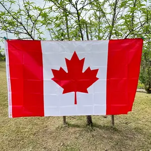 Canadian Flag, 3X5 Feet, Polyester Printed CAN Canadian National Flag Maple Leaf Decorative Flag