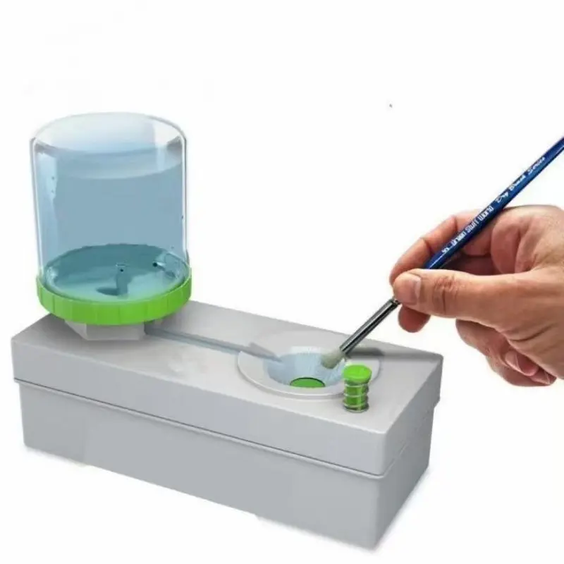 2026 New Portable Plastic Pen Washer, Automatic Water Change, Lazy Person Essential, Easy-To-Use Ink Bucket, Ideal for Artists and Writers